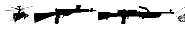 Army Weapons TFB font preview